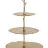 Bizzotto Vassoi E Centro Tavola>ALZATA 3P DECORATIVA INDHUR TO ORO H45