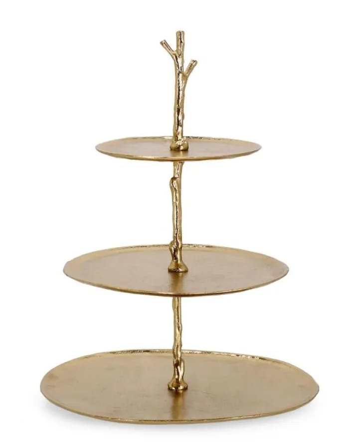 Bizzotto Vassoi E Centro Tavola>ALZATA 3P DECORATIVA INDHUR TO ORO H45