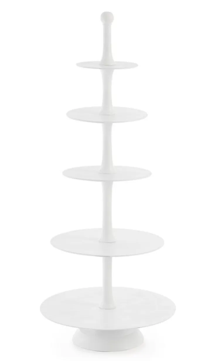 Bizzotto Vassoi E Centro Tavola>ALZATA 5P DECORATIVA MALLET BIANCO H152