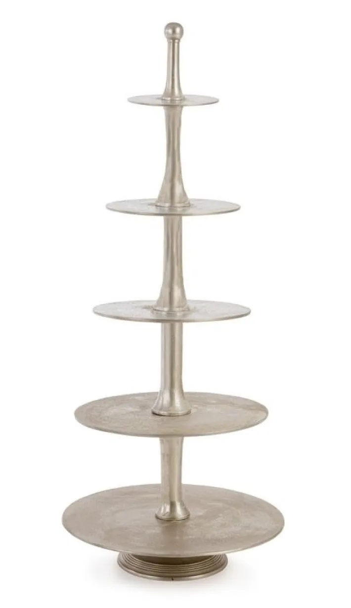 Bizzotto Vassoi E Centro Tavola>ALZATA 5P DECORATIVA MALLET ARGENTO H152
