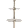 Bizzotto Vassoi E Centro Tavola>ALZATA 3P DECORATIVA MALLET ARGENTO H82