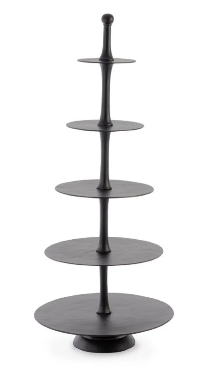 Bizzotto Vassoi E Centro Tavola>ALZATA 5P DECORATIVA MALLET NERO H152