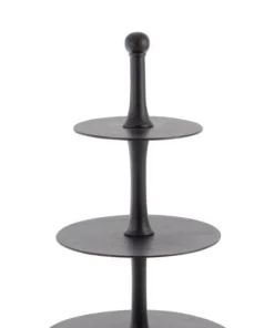 Bizzotto Vassoi E Centro Tavola>ALZATA 3P DECORATIVA MALLET NERO H82