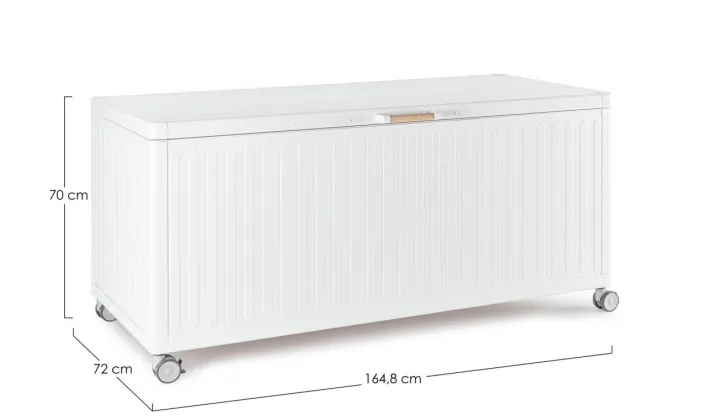 Bizzotto Carrelli E Bauli>BAULE P.CUSC. C-RUOTE OCEAN BIANCO
