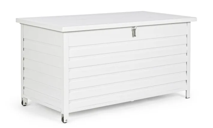 Bizzotto Carrelli E Bauli>BAULE PORTA CUSCINI SMALL CON RUOTE BIANCO YK11 - ATLANTIC