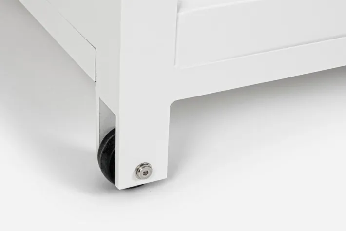 Bizzotto Carrelli E Bauli>BAULE PORTA CUSCINI SMALL CON RUOTE BIANCO YK11 - ATLANTIC