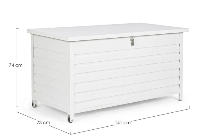 Bizzotto Carrelli E Bauli>BAULE PORTA CUSCINI SMALL CON RUOTE BIANCO YK11 - ATLANTIC