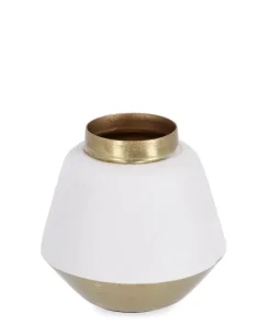 Bizzotto Coprivasi>BOTTIGLIA DECORATIVA SAAD BIANCO ORO H8