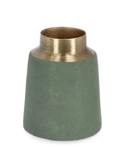 Bizzotto Coprivasi>BOTTIGLIA DECORATIVA SAAD VERDE ORO H10