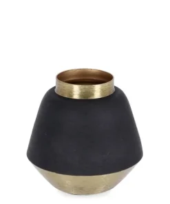 Bizzotto Coprivasi>BOTTIGLIA DECORATIVA SAAD ORO NERO H8