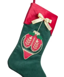 Bizzotto Oggettistica>CALZA FESTIVE ROSSO-VERDE 45X28