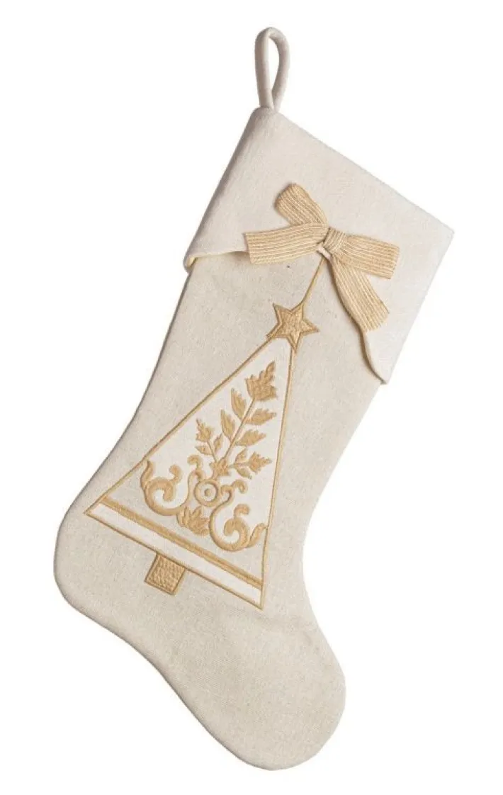 Bizzotto Oggettistica>CALZA JOYFUL BEIGE-ORO 45X28