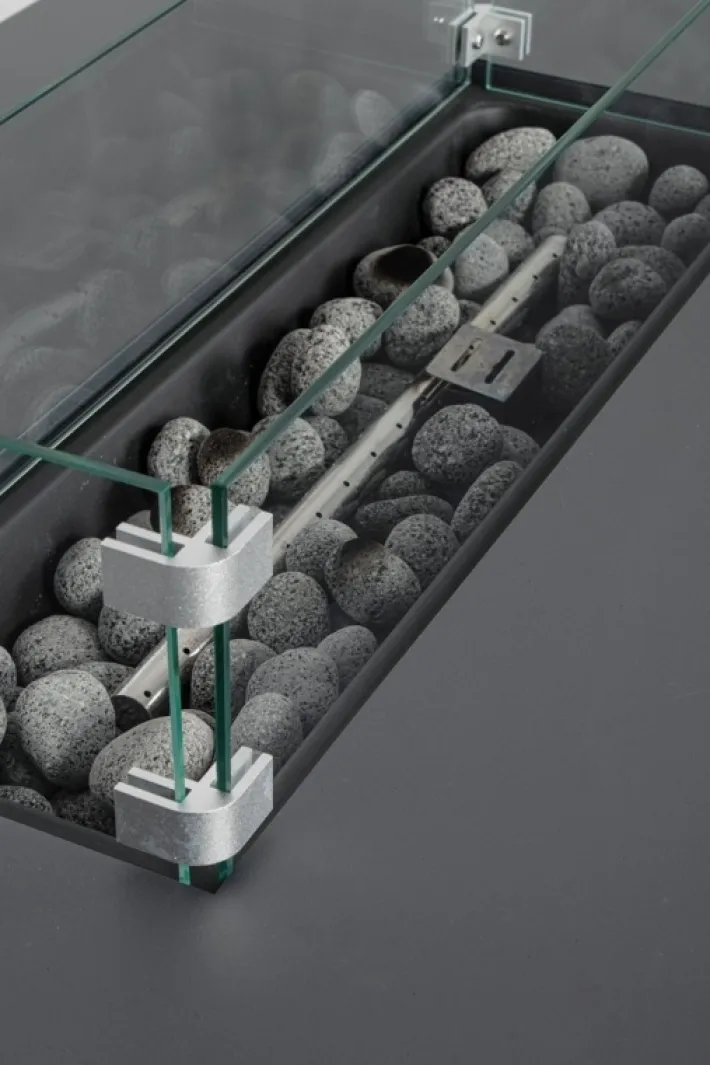 Bizzotto Bracieri A Gas>CAMINO A GAS WOLKE GRIGIO SCURO 110X65