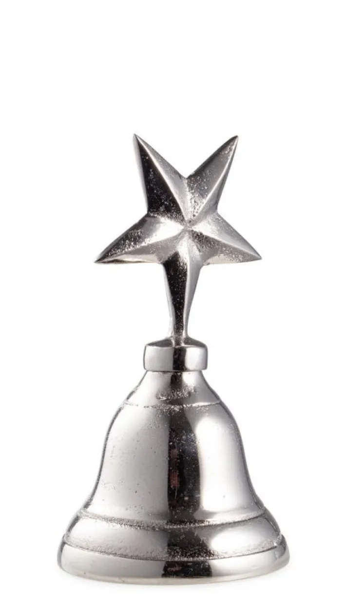 Bizzotto Oggettistica>CAMPANA GLOWER STELLA ARGENTO