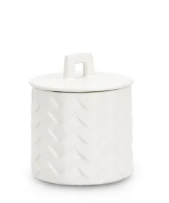 Bizzotto Candele>CANDELA C-COPERCHIO TWINE BIANCO Ø9,5