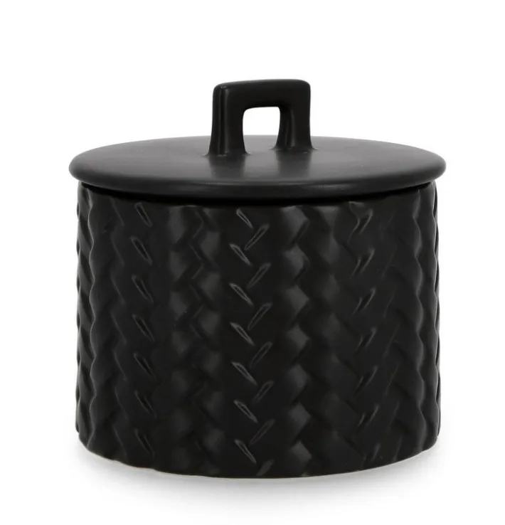 Bizzotto Candele>CANDELA C-COPERCHIO TWINE NERO Ø14,5