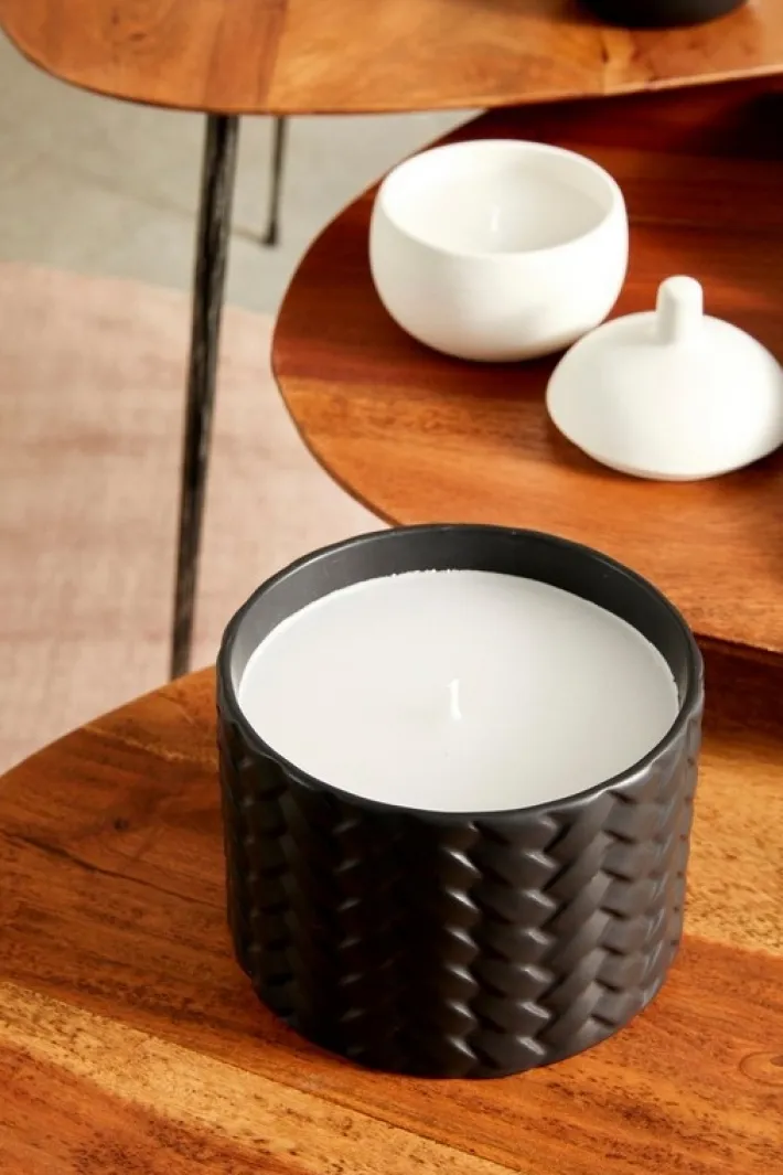 Bizzotto Candele>CANDELA C-COPERCHIO TWINE NERO Ø14,5