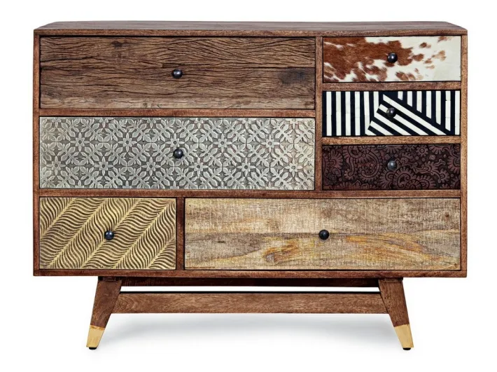 Bizzotto Comò E Cassettiere>CASSETTIERA IN LEGNO - DHAVAL
