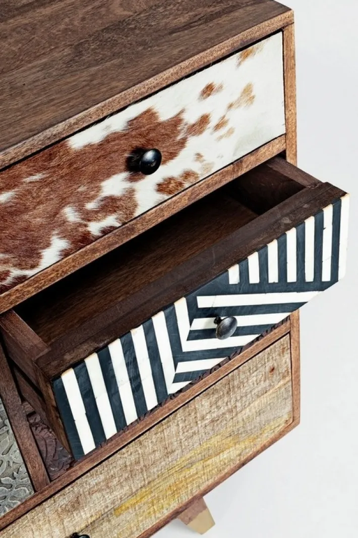 Bizzotto Comò E Cassettiere>CASSETTIERA IN LEGNO - DHAVAL