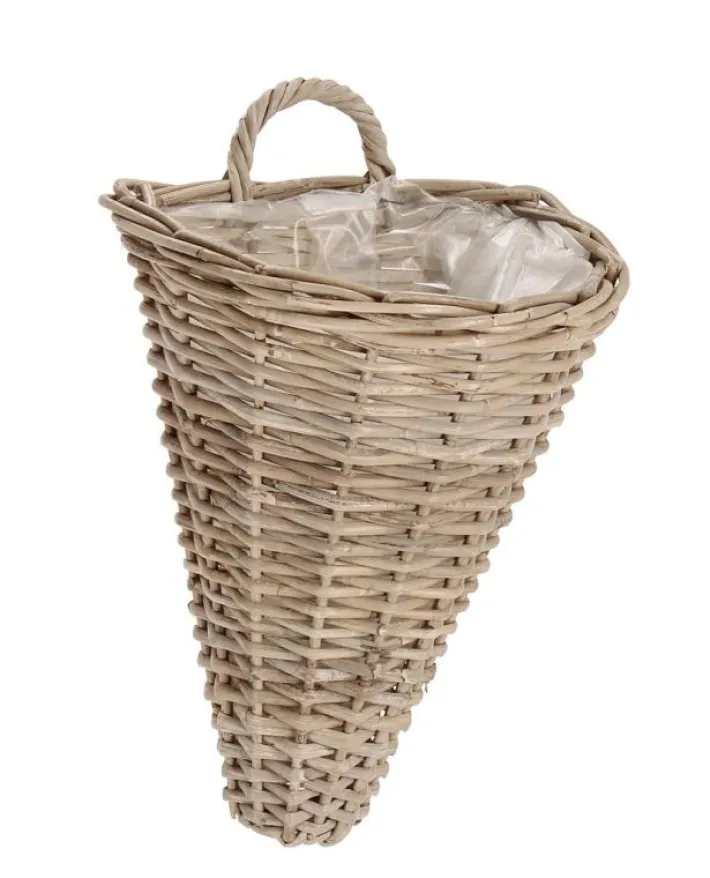 Bizzotto Ceste Decorative>CESTA 1M RANDY CONO GRIGIO H38