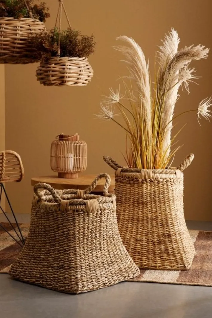 Bizzotto Ceste Decorative>CESTA 2M THIARA QU NATURALE 49X40H