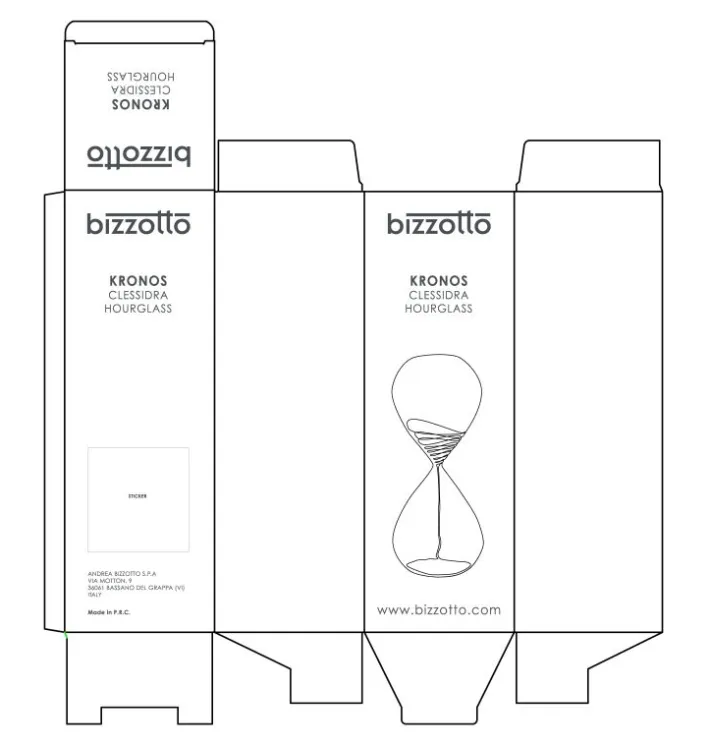 Bizzotto Oggettistica>CLESSIDRA KRONOS AZZURRO-BIANCO H39