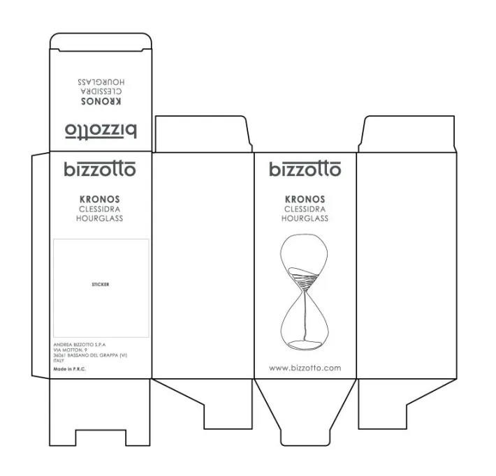 Bizzotto Oggettistica>CLESSIDRA KRONOS TRASPAREN-MARRONE H20,3