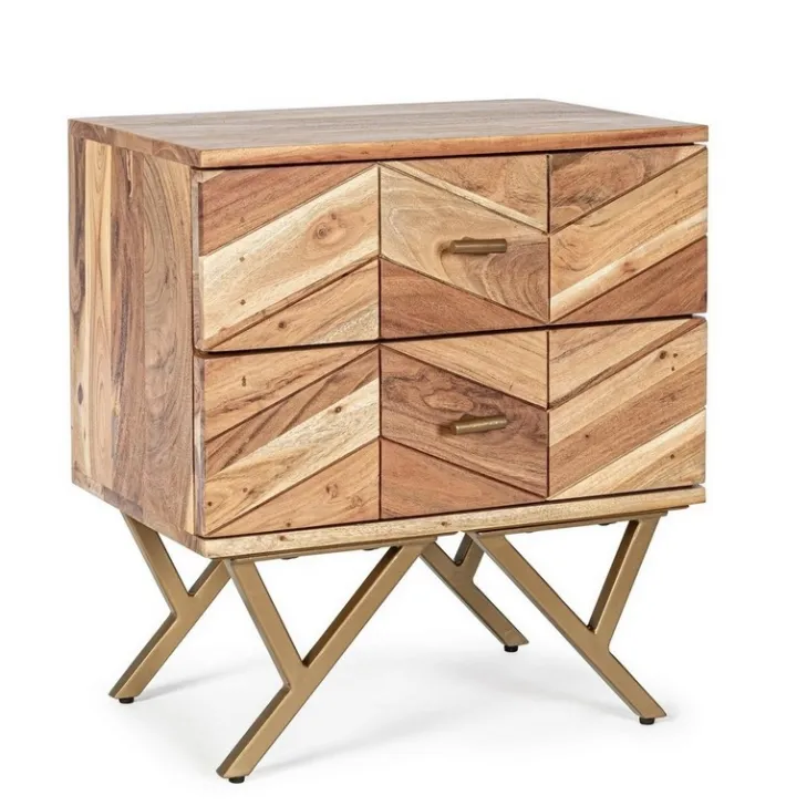 Bizzotto Comodini>COMODINO IN LEGNO - RAIDA