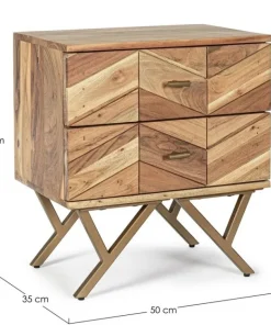 Bizzotto Comodini>COMODINO IN LEGNO - RAIDA