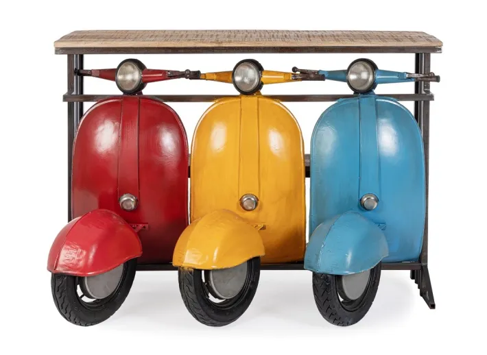 Bizzotto Carrelli Ed Espositori>CONSOLLE BAR TRIS VESPA COLOR