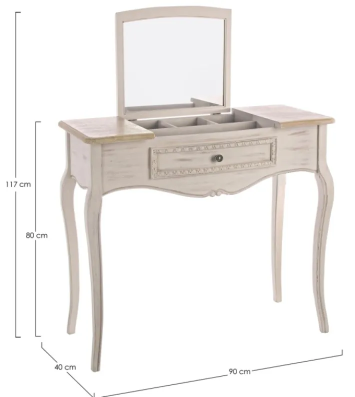 Bizzotto Consolle>CONSOLLE IN LEGNO CON SPECCHIO - CLARISSE