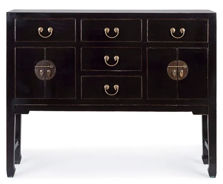 Bizzotto Consolle>CONSOLLE IN LEGNO NERO - JINAN