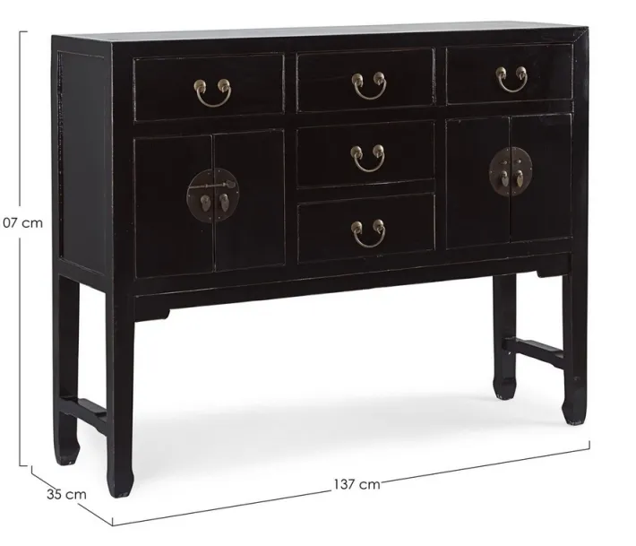 Bizzotto Consolle>CONSOLLE IN LEGNO NERO - JINAN