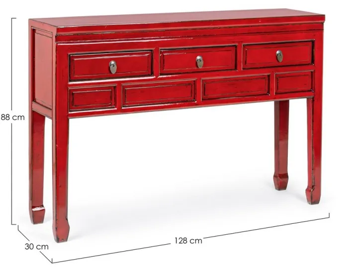 Bizzotto Consolle>CONSOLLE IN LEGNO ROSSO - JINAN