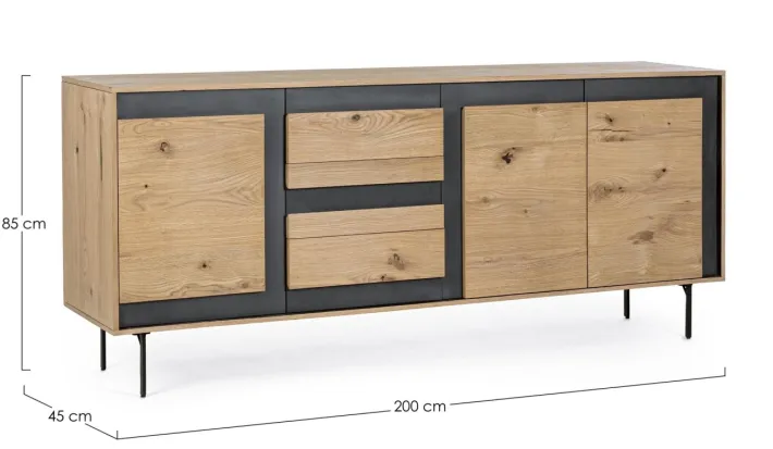 Bizzotto Credenze>CREDENZA 3 CASSETTI IN LEGNO - STANWOOD