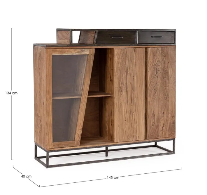 Bizzotto Credenze>CREDENZA ALTA IN LEGNO - JANAK