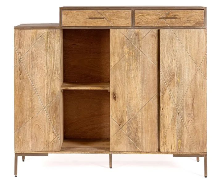 Bizzotto Credenze>CREDENZA ALTA IN LEGNO - JAIDEV