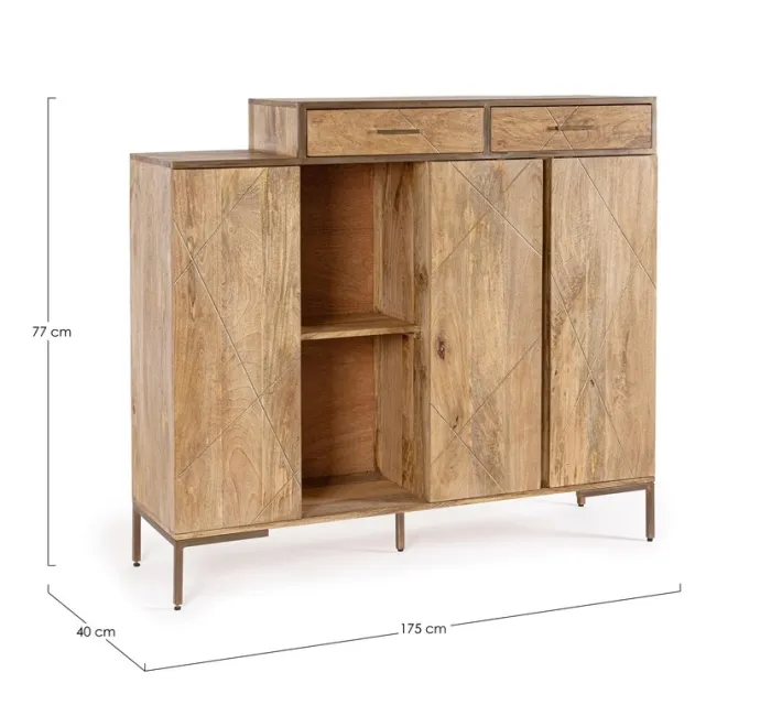 Bizzotto Credenze>CREDENZA ALTA IN LEGNO - JAIDEV