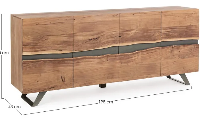 Bizzotto Credenze>CREDENZA IN LEGNO 4 ANTE - ARON