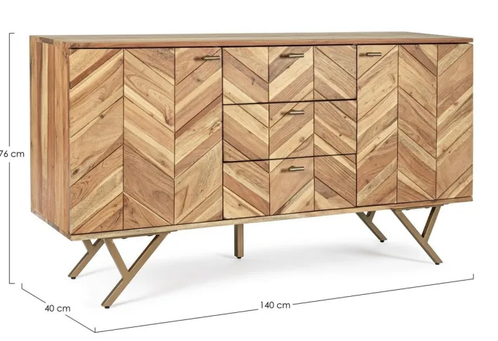 Bizzotto Credenze>CREDENZA IN LEGNO 2 ANTE - RAIDA