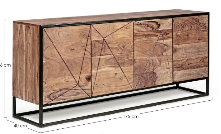 Bizzotto Credenze>CREDENZA IN LEGNO 4 ANTE - EGON