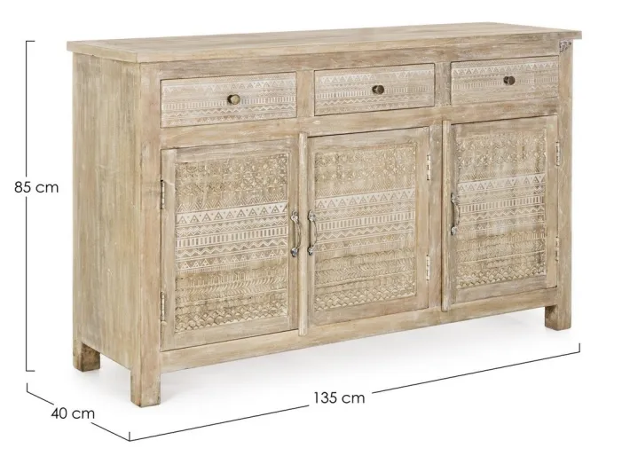 Bizzotto Credenze>CREDENZA IN LEGNO 3 ANTE - MAYRA