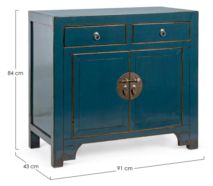 Bizzotto Credenze>CREDENZA IN LEGNO BLU- JINAN