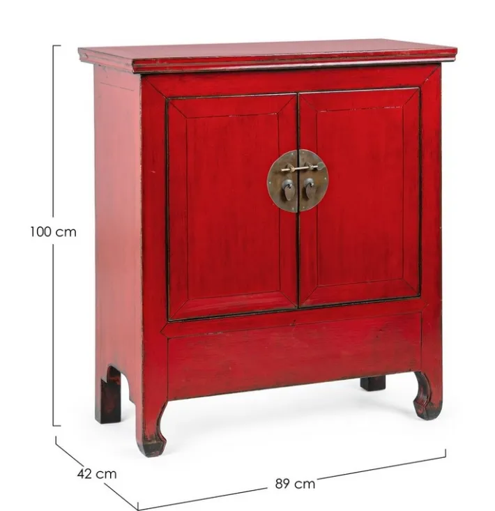 Bizzotto Credenze>CREDENZA IN LEGNO ROSSO - JINAN