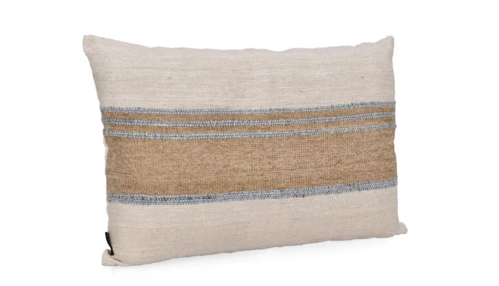 Bizzotto Cuscini>CUSCINO KARADA CREMA NATURALE BLU 60X40