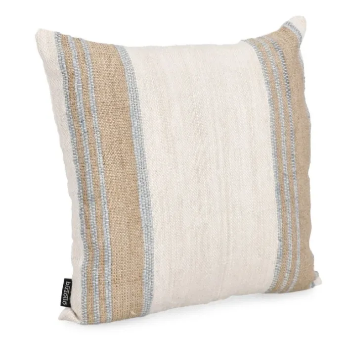 Bizzotto Cuscini>CUSCINO KOTRI CREMA NATURALE BLU 45X45