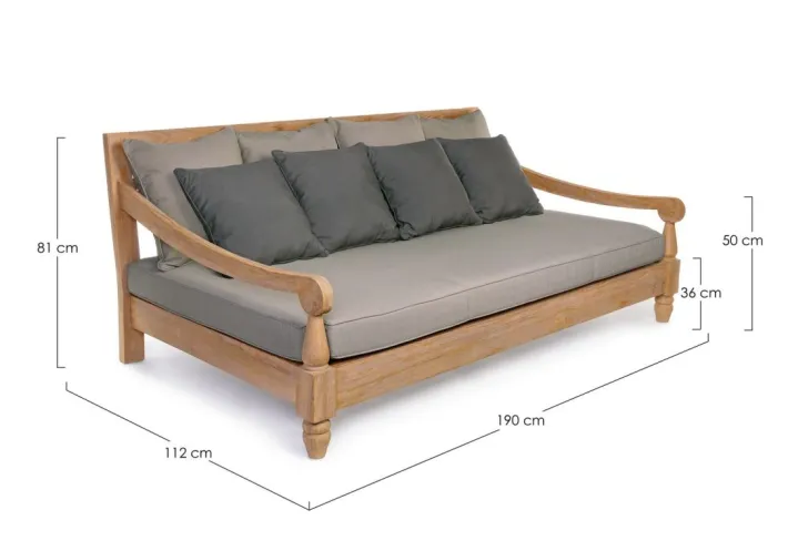 Bizzotto Daybed>DAYBED IN TEAK SFODERABILE - BALI FSC