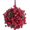 Bizzotto Oggettistica>DECOR SFERICA JODENE C-BACCA ROSSO D16