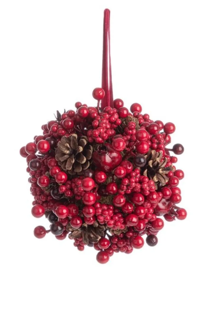 Bizzotto Oggettistica>DECOR SFERICA JODENE C-BACCA ROSSO D16