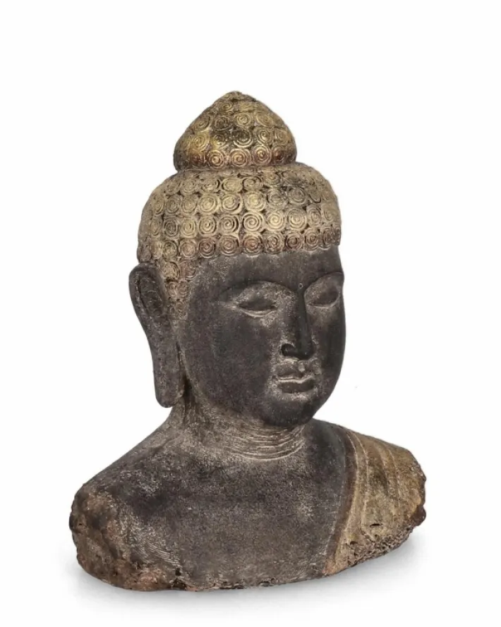 Bizzotto Oggettistica>DECORAZIONE BUDDHA TESTA GRIGI ORO H45
